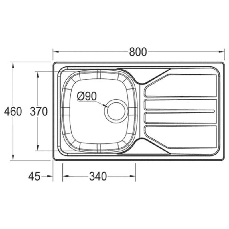 Franke Nouveau Single Bowl Sink.
